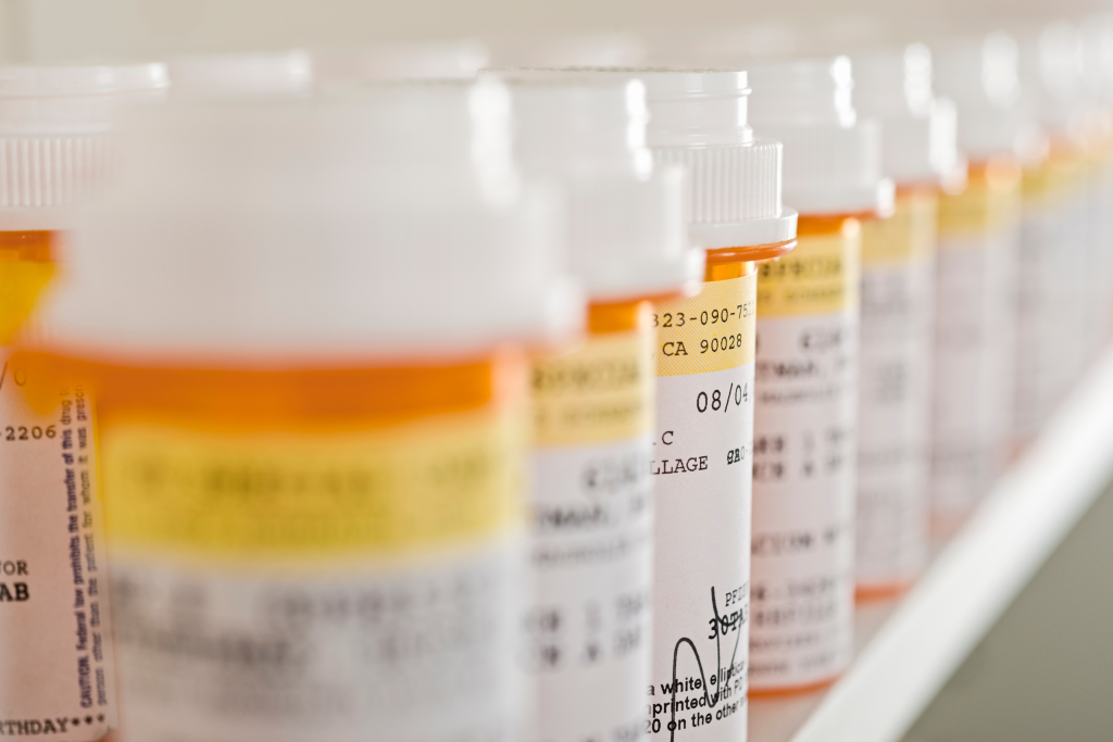 bottles of prescription drugs
